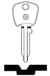 Afbeelding van Silca Autosleutel z/plastic kop staal FOT2