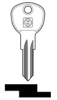 Afbeelding van Silca Autosleutel z/plastic kop staal FOT4