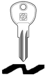 Afbeelding van Silca Autosleutel z/plastic kop staal FOT5