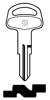 Afbeelding van Silca Autosleutel z/plastic kop staal GHE5