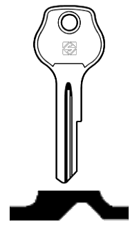 Afbeelding van Silca Autosleutel z/plastic kop staal HU17