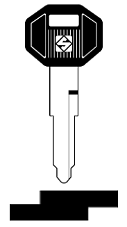 Afbeelding van Silca Autosleutel plastic kop brass ISU3P