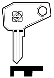 Afbeelding van Silca Autosleutel z/plastic kop staal ISU1