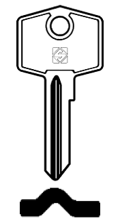 Afbeelding van Silca Autosleutel z/plastic kop staal LM1R