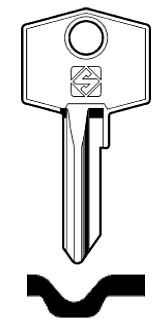 Afbeelding van Silca Autosleutel z/plastic kop staal LM2