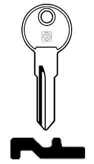 Afbeelding van Silca Autosleutel z/plastic kop staal LS10