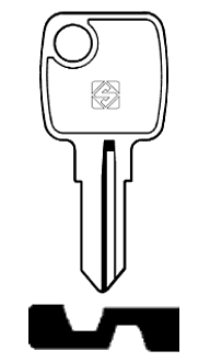 Afbeelding van Silca Autosleutel z/plastic kop staal LS15