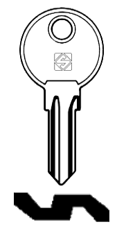 Afbeelding van Silca Autosleutel z/plastic kop staal LS1R