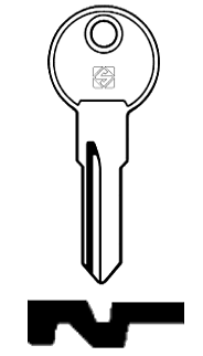 Afbeelding van Silca Autosleutel z/plastic kop staal LS3