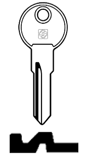 Afbeelding van Silca Autosleutel z/plastic kop staal LS3R