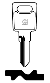 Afbeelding van Silca Autosleutel z/plastic kop staal LS9