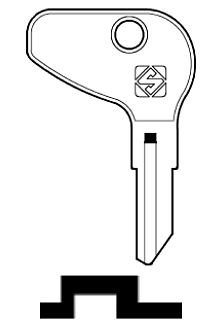 Afbeelding van Silca Autosleutel brass KUB1R