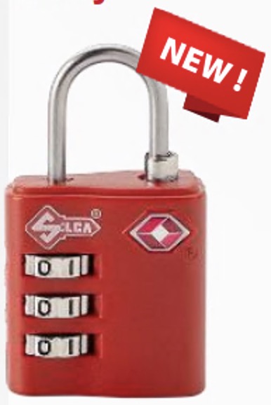 Afbeelding van Silca cijferslot 31mm TSA Rood - APDK1AS031SI