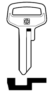 Afbeelding van Silca Autosleutel z/plastic kop staal CR1