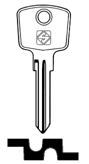 Afbeelding van Silca Autosleutel z/plastic kop staal CR4R