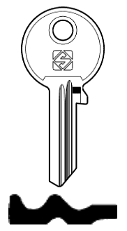 Afbeelding van Silca Autosleutel z/plastic kop staal SK1