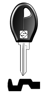 Afbeelding van Silca Autosleutel plastic kop brass SK20RCP