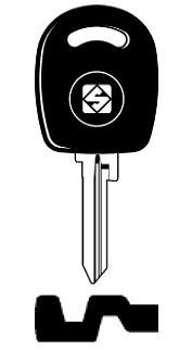 Afbeelding van Silca Autosleutel plastic kop staal SK22RBP