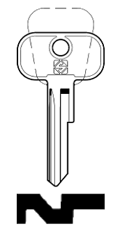 Afbeelding van Silca Autosleutel z/plastic kop brass BHA1