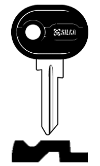 Afbeelding van Silca Autosleutel plastic kop staal AM2RDP