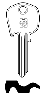 Afbeelding van Silca Autosleutel z/plastic kop staal AM3