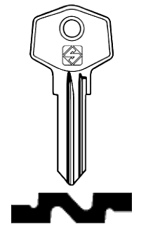 Afbeelding van Silca Autosleutel z/plastic kop staal CEM5