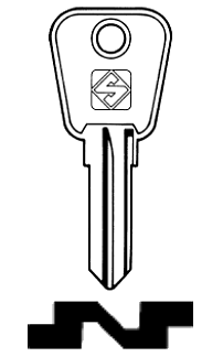 Afbeelding van Silca Autosleutel z/plastic kop staal CEM6