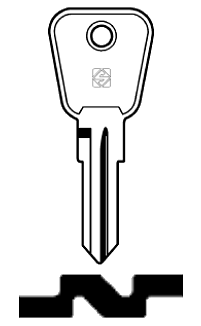 Afbeelding van Silca Autosleutel z/plastic kop staal CI3R