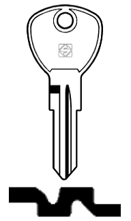 Afbeelding van Silca Autosleutel z/plastic kop staal CI4