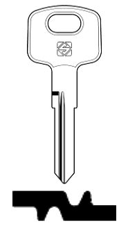 Afbeelding van Silca Autosleutel z/plastic kop staal CI6