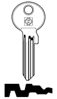 Afbeelding van Silca Autosleutel z/plastic kop staal DF3