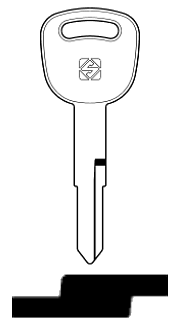 Afbeelding van Silca Autosleutel z/plastic kop staal KYM2