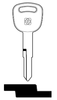 Afbeelding van Silca Autosleutel z/plastic kop staal KYM2R