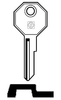 Afbeelding van Silca Autosleutel z/plastic kop staal LA2