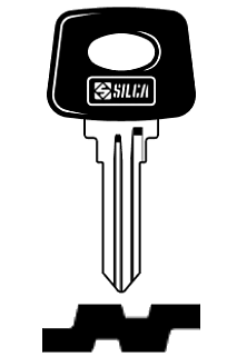 Afbeelding van Silca Autosleutel plastic kop staal LD1P