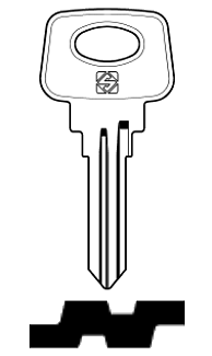 Afbeelding van Silca Autosleutel z/plastic kop staal LD1