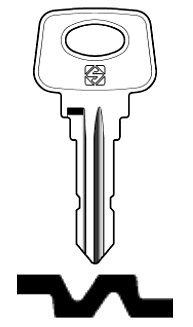 Afbeelding van Silca Autosleutel z/plastic kop staal LD2R