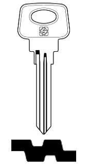 Afbeelding van Silca Autosleutel z/plastic kop staal LD6R