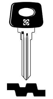 Afbeelding van Silca Autosleutel plastic kop staal LD6RP