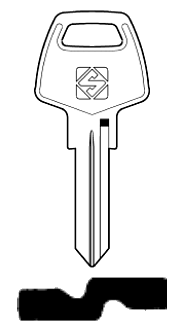 Afbeelding van Silca Autosleutel z/plastic kop staal LMP3