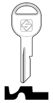 Afbeelding van Silca Autosleutel z/plastic kop staal RB3