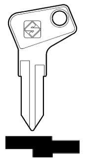 Afbeelding van Silca Autosleutel z/plastic kop staal TB2