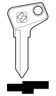 Afbeelding van Silca Autosleutel z/plastic kop staal TB3R