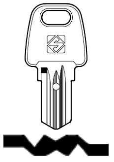 Afbeelding van Silca Cilindersleutel brass AAB1