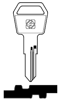 Afbeelding van Silca Cilindersleutel brass ALU1