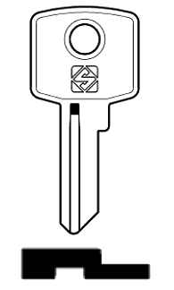 Afbeelding van Silca Cilindersleutel brass CCC1R