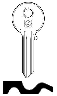 Afbeelding van Silca Cilindersleutel staal FF1