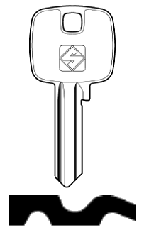 Afbeelding van Silca Cilindersleutel brass FF16