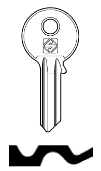 Afbeelding van Silca Cilindersleutel brass FF2R