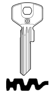 Afbeelding van Silca Cilindersleutel brass GD10R